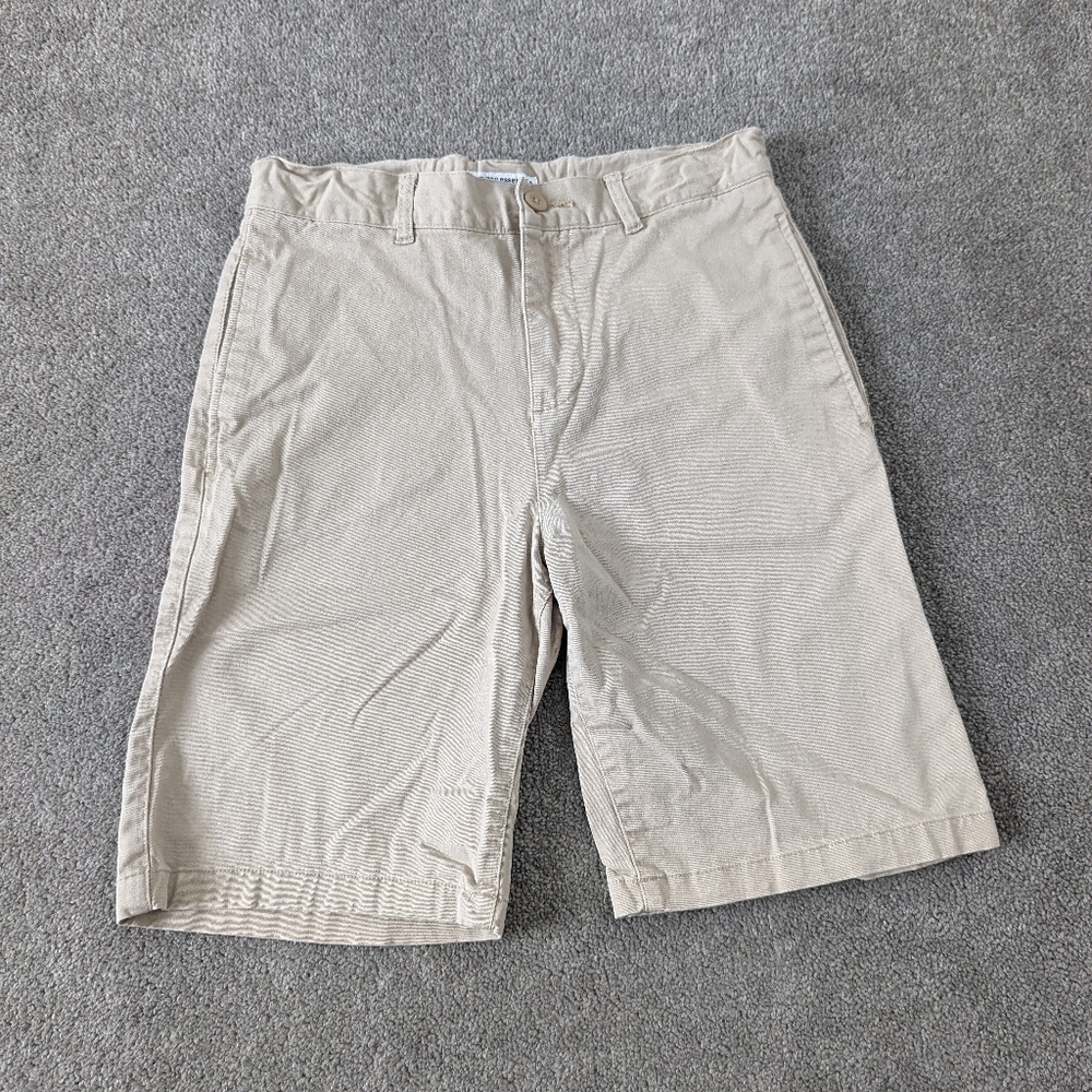 Amazon Essentials Boy's Khaki Shorts Size 14 Years Old Tan Color Cotton